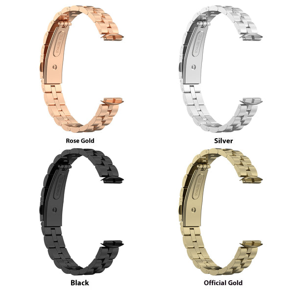 Pulsera de Acero Inoxidable con Tres Cuentas y Cierre Ajustable