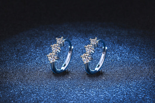 Aretes de Plata Esterlina 925 con Moissanita - Diseño Elegante Chapado en Platino - Image 10
