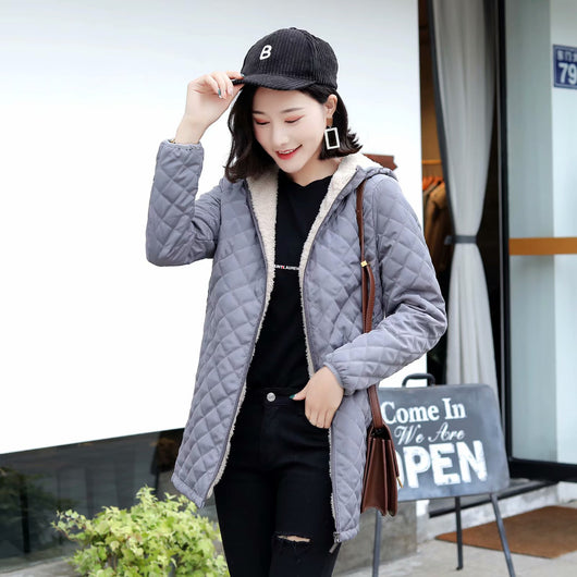 Chaqueta Puffer Acolchada Talla Grande con Forro Polar y Lana de Cordero - Image 28