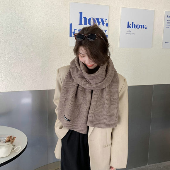 Women's Square Wool Scarf - Versatile and Elegant