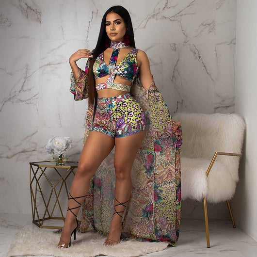 Conjunto de Baño de Tres Piezas con Estampado Digital - Image 9