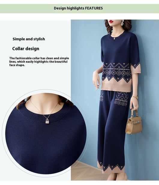 Conjunto Deportivo Dos Piezas Mujer Adulta - Blusa y Pantalón Corto Seda Helada Primavera Otoño - Image 19