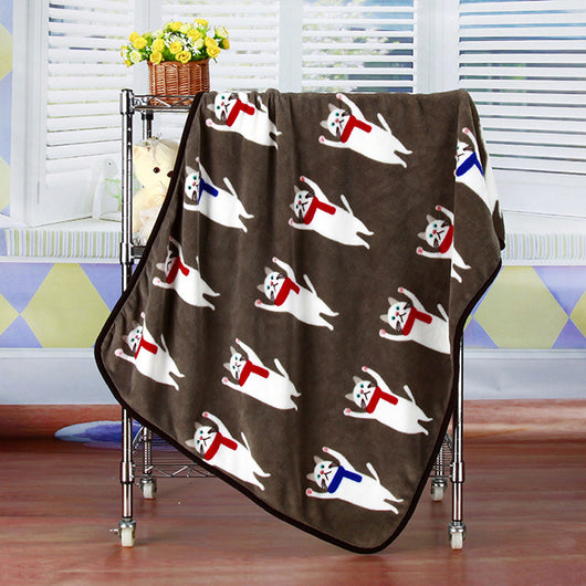 Manta Térmica de Franela Coral con Estampado - Ideal para Aire Acondicionado y Mascotas - Image 10