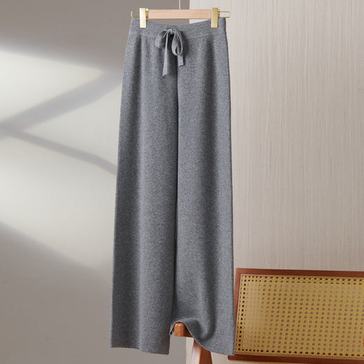 Pantalones Anchos de Lana Tejida para Mujer - Image 10