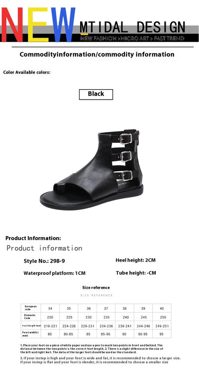 Sandalias Planas Cómodas con Anillo de Dedo para Mujer - Image 7