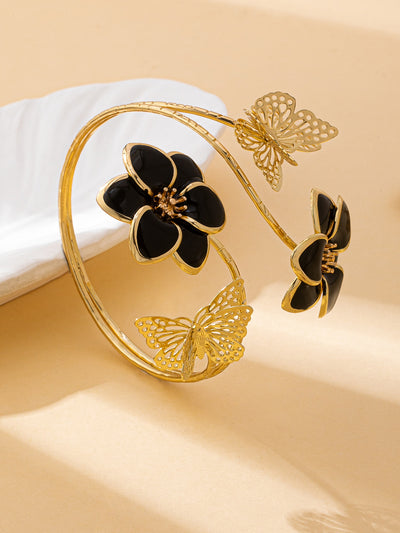 Brazalete Elegante de Flores y Mariposas para Mujer - Image 8