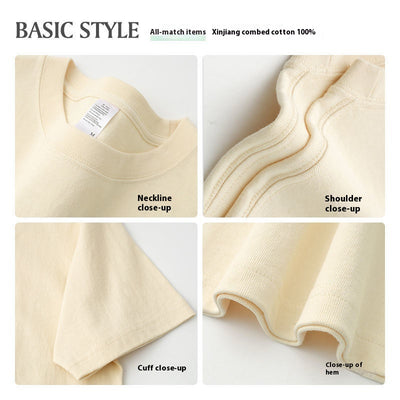 Blusa Suelta Versátil de Media Manga en Tono Albaricoque para Mujer - Image 5