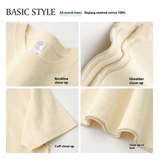 Blusa Suelta Versátil de Media Manga en Tono Albaricoque para Mujer - Image 5