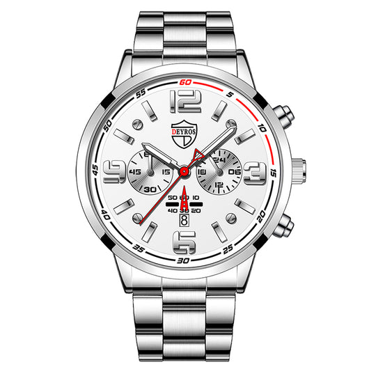 Reloj de Cuarzo para Hombre con Banda de Acero y Calendario Luminoso - Image 17