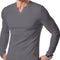 Camiseta Manga Larga Hombre Otoño Invierno - Diseño Sólido Casual