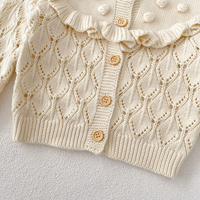 Chaqueta Tejida Hueca Hecha a Mano para Bebés y Niños - Image 11