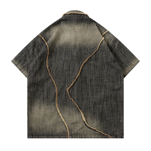 Camisa Denim Degradada Efecto Vintage para Hombre - Image 2
