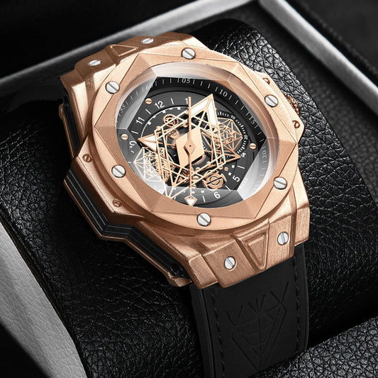 Reloj de Cuarzo para Hombre con Banda de Silicona Resistente al Agua - Image 2