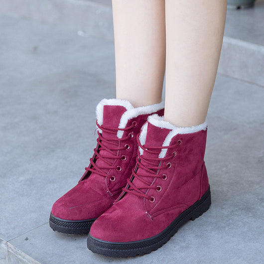 Botas de Nieve para Mujer Talla Grande con Forro de Felpa Artificial - Image 20
