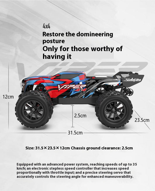 Auto RC Todoterreno 4x4 de Alta Velocidad con Tracción Integral y Control Remoto - Image 16