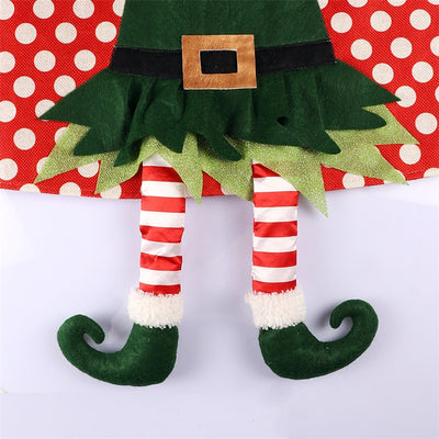 Falda para Árbol de Navidad Roja y Blanca con Lunares - Image 2