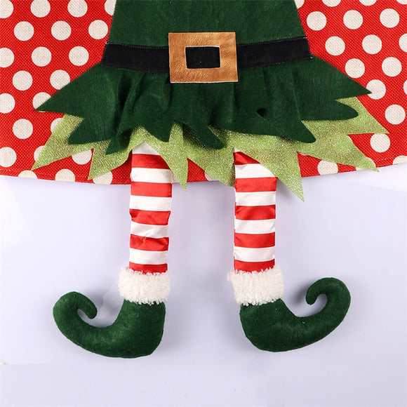 Falda para Árbol de Navidad Roja y Blanca con Lunares