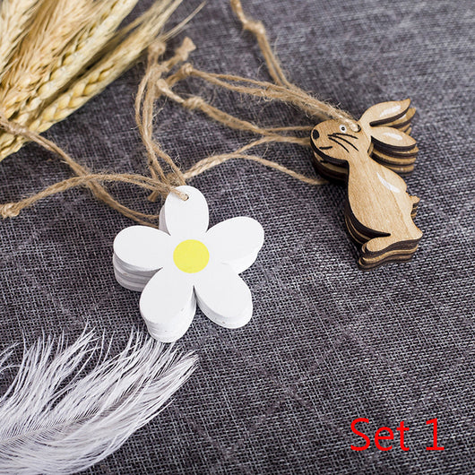 Adornos Colgantes Decorativos de Madera para Pascua - Image 3