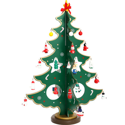 Árbol de Navidad de Madera Decorativo para Escritorio - Image 5
