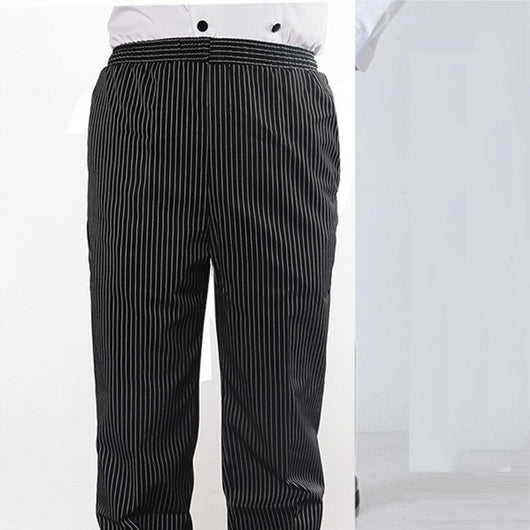 Pantalones Chef a Rayas con Cintura Elástica para Cocina y Comedor - Image 13