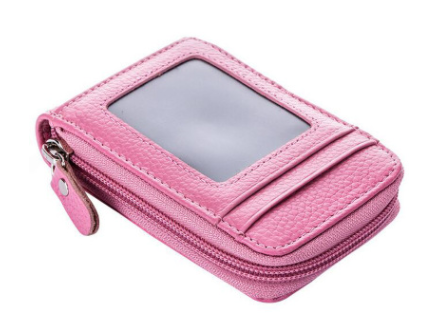 Cartera Organizadora de Cuero Genuino para Tarjetas - Diseño Compacto para Mujer - Image 5