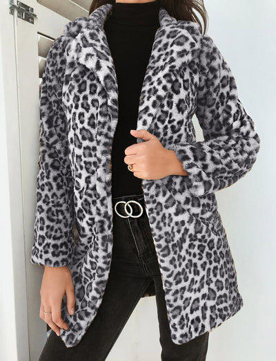 Cardigan con Solapa de Felpa Ajustado - Image 7