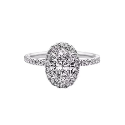 Anillo de Diamante Paloma Forma Huevo para Propuesta de Matrimonio - Image 9