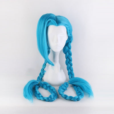 Peluca de Cabello Largo con Doble Coleta Trenzada Estilo Europeo y Americano - Image 8