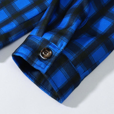 Camisa Casual de Franela a Cuadros Estilo Hong Kong con Forro Térmico - Image 4