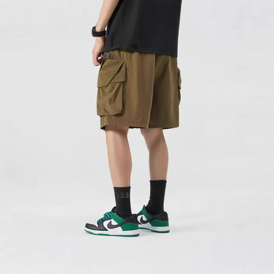 Pantalones Cortos Sueltos Japoneses con Bolsillos Grandes para Hombre - Image 3