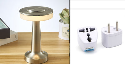 Lámpara de Mesa Multifunción con Cargador para Hotel y Comedor - Image 11