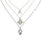 All-match Necklace With Diamond-studded Opal Multi-layer Sliver