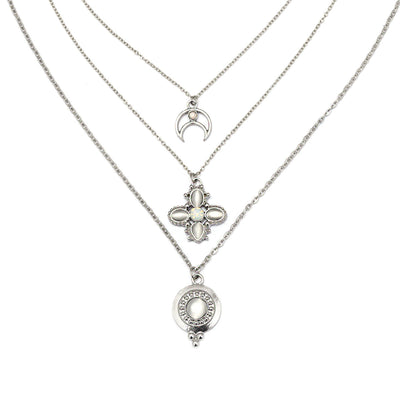Collar Multicapa de Ópalo con Diamantes - Versátil y Elegante - Image 2