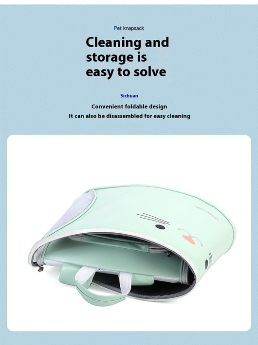 Mochila Transportadora Plegable para Mascotas - Gran Capacidad para Gatos y Perros - Image 14