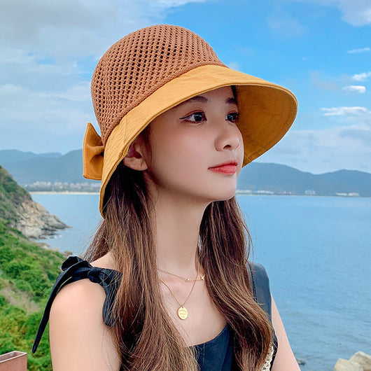 Gorro de Sol para Mujer con Malla Transpirable y Moño - Image 2