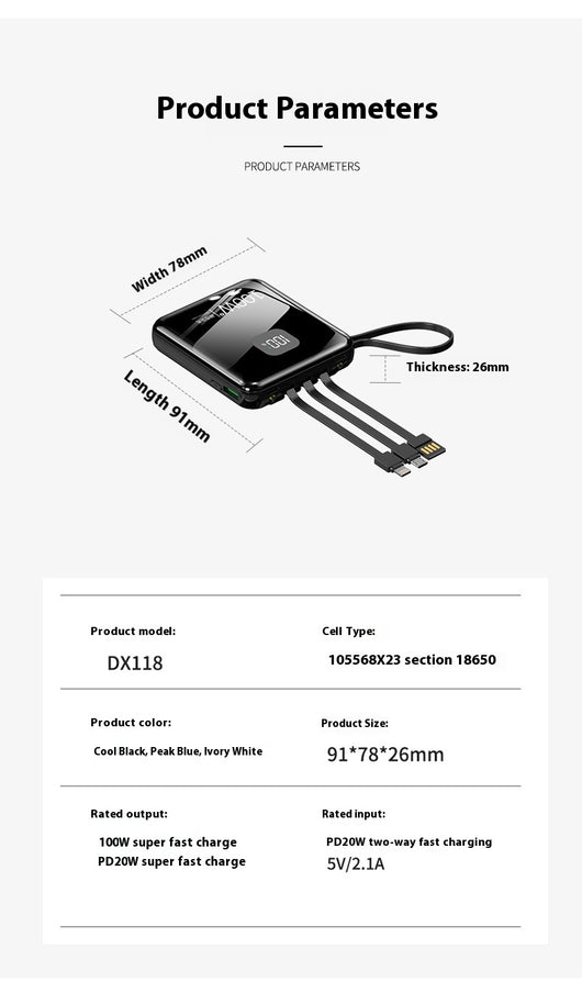 Banco de Energía Portátil 20000 mAh con Carga Rápida PD 225W - Image 16