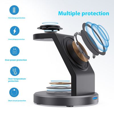Cargador Inalámbrico Multifuncional para Teléfono, Reloj y Auriculares - Image 6
