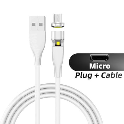 Cable de Carga Rápida 3A con Rotación 360° para Juegos y Datos