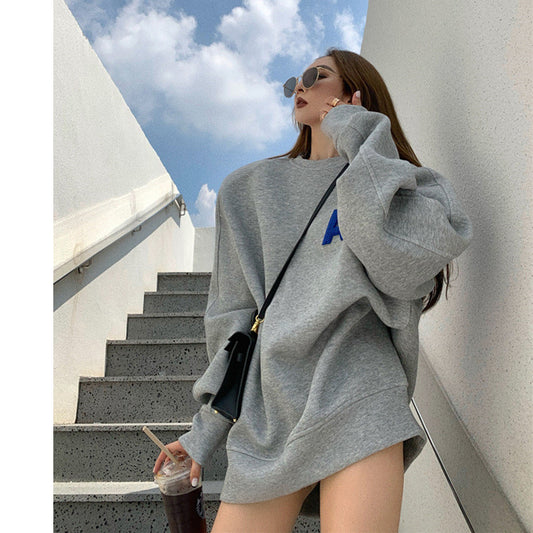 Suéter Suelto de Cuello Redondo para Mujer - Comodidad Casual