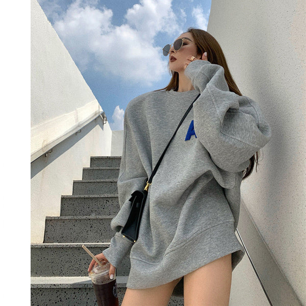 Suéter Suelto de Cuello Redondo para Mujer - Comodidad Casual