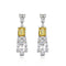 Vintage Geometric Diamond Women's Yellow Earrings
