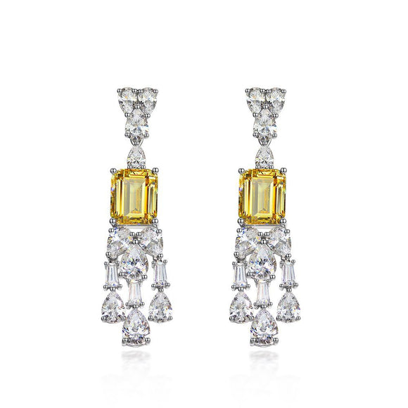 Aretes Geométricos Diamante Vintage para Mujer