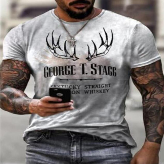 Camiseta Deportiva Slim Fit para Hombre - Talla Grande con Estampado Moderno - Image 11