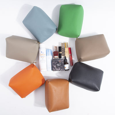 Bolsa de Almacenamiento de Cosméticos en Cuero Grabado con Patrón de Lichi - Image 33