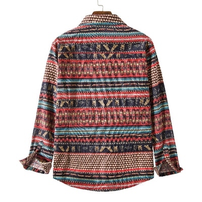 Camisa Étnica Holgada Talla Plus - Estilo Casual Versátil - Image 4