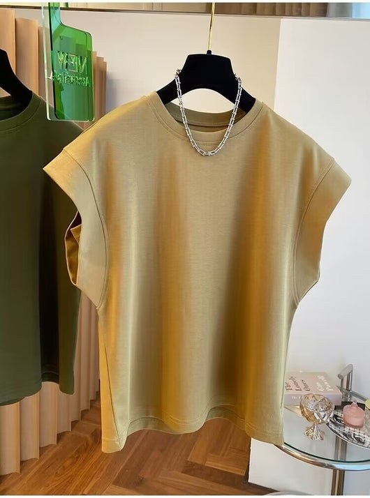Blusa Suelta sin Mangas de Color Sólido - Comodidad y Estilo - Image 31