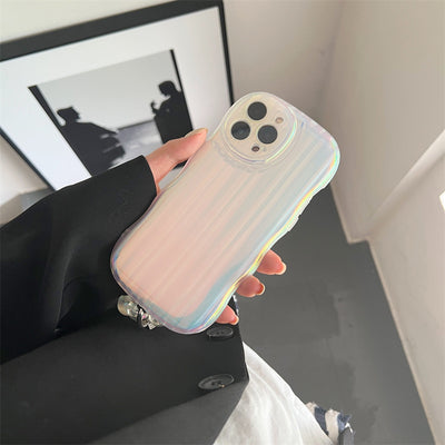 Funda Láser Degradado con Cadena de Cuentas para iPhone 14, 13, 12, 11 Pro Max - Image 6