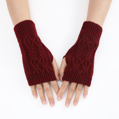 Guantes Tejidos Medio Dedo para Parejas - Lana Cálida Invierno Unisex - Image 13