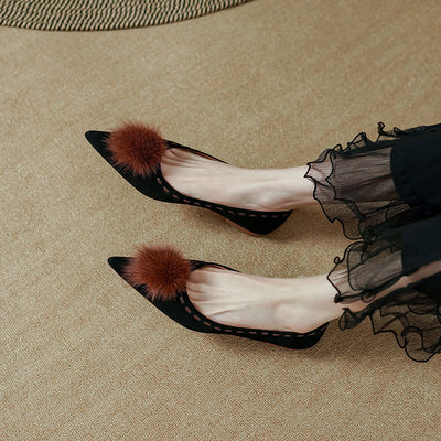 Zapatos de Tacón Elegantes para Mujer con Punta Afilada en Cuero - Image 10