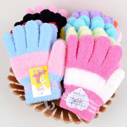 Guantes Infantiles de Felpa Cálidos y Adorables en Colores Pastel - Image 18